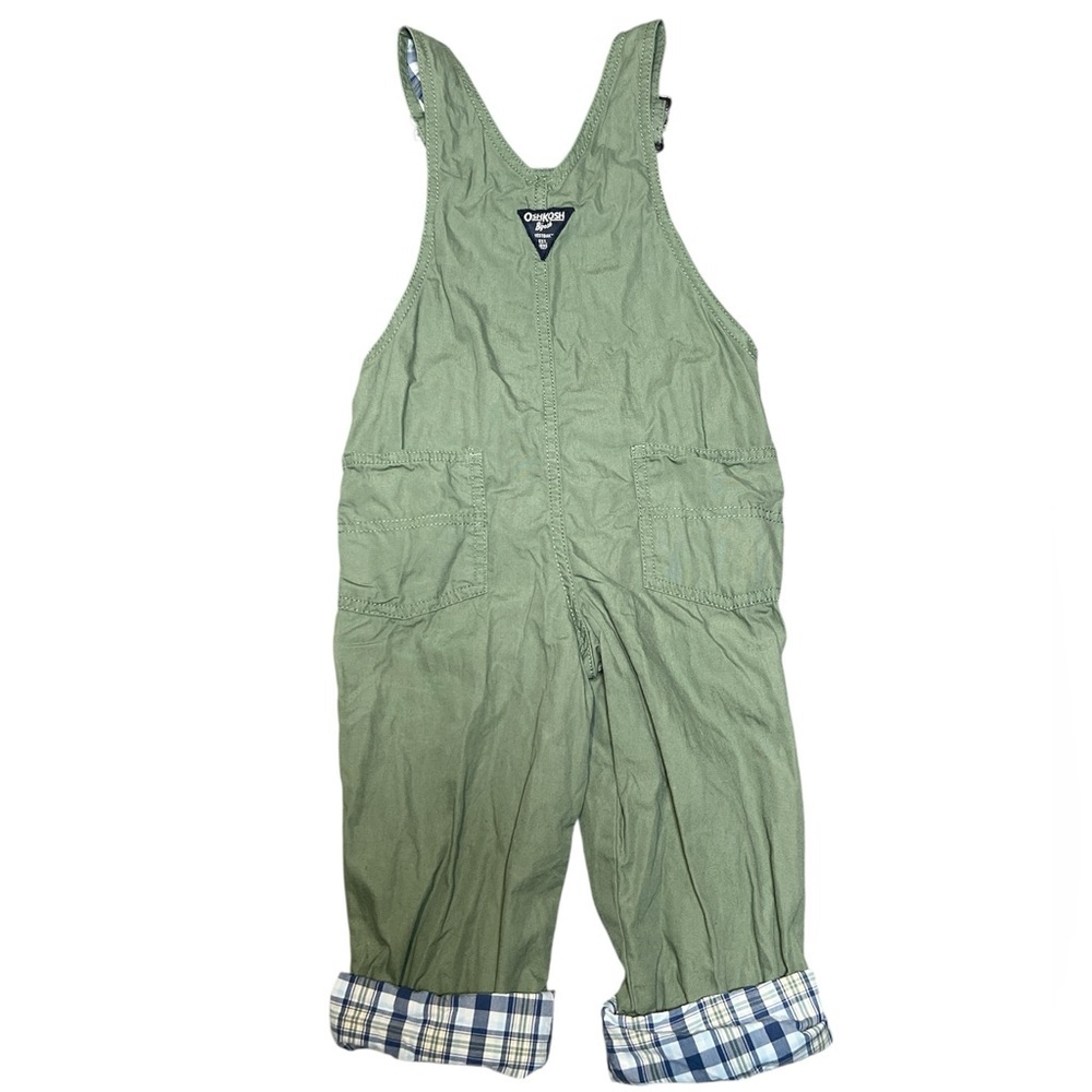 OshKosh B'gosh Light Green Kids Overalls 4 - Picture 2 of 3